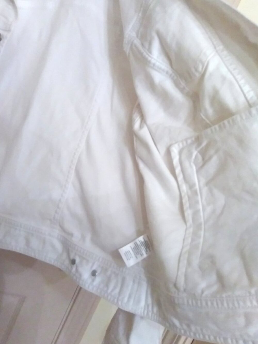 Talbots Plus Petite White Jean Jacket - Picture 13 of 13